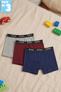 Lee Cooper Boys Long Leg Trunks (Pack of 3) - Multicolor — thumbnail 1